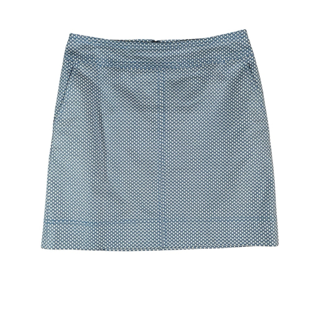 Talbots‎ Women's Twill Cotton Canvas Skirt Blue/White Size 8